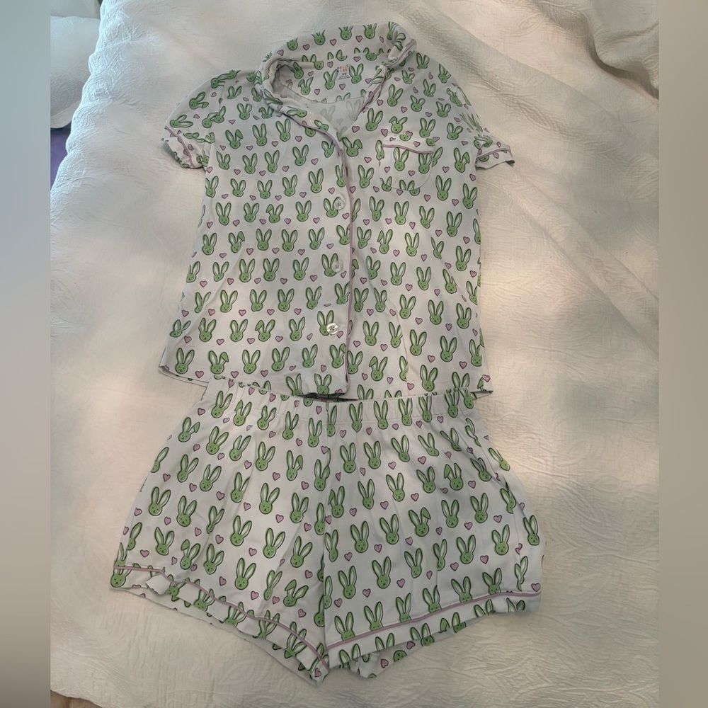 Roller Rabbit Love Bunnies Polo Pajamas XS